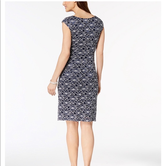 Connected Embellished Lace Sheath Dress - Picture 2 of 8